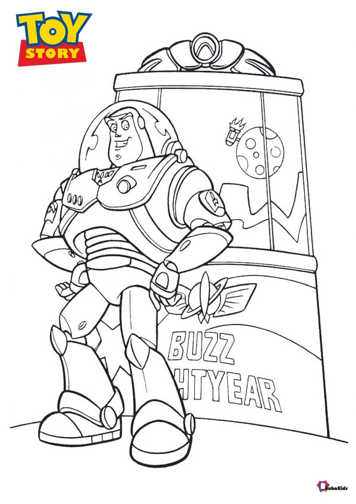 Printable Coloring pages of Buzz Lightyear Toy Story Character scaled