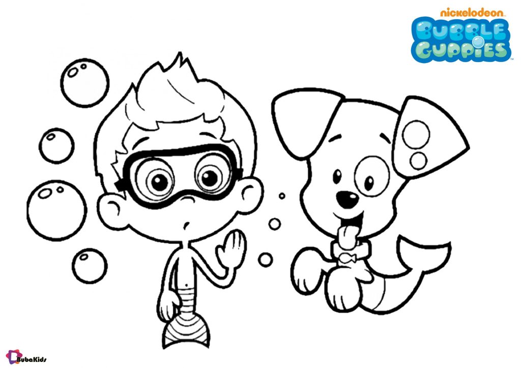 Printable free bubble guppies coloring pages bubakids scaled