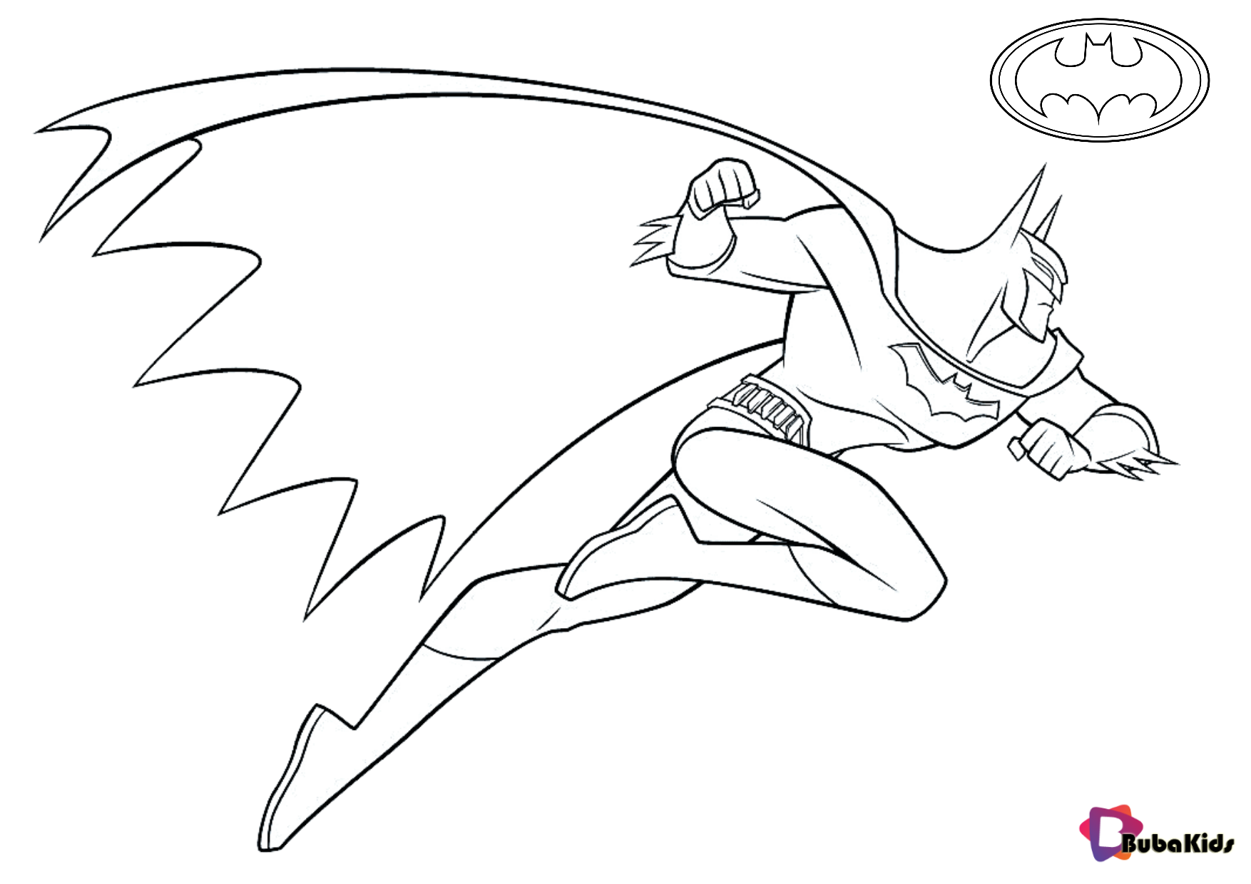 Free coloring picture Batman in - Batman In Action Superhero Coloring Pages For Kids 