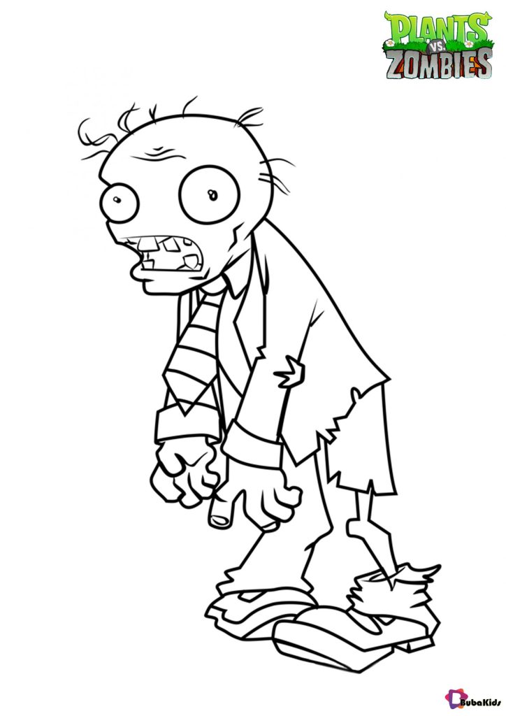 free download plants vs Zombie coloring page scaled