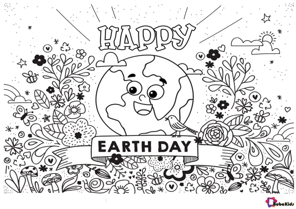 happy earth day coloring pages scaled