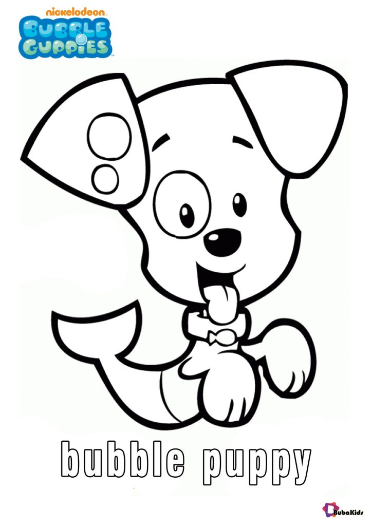 printable bubble guppies coloring pages bubble puppy scaled