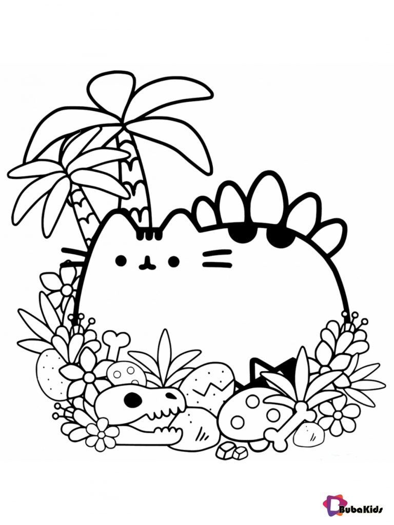 pusheen coloring pages for kids