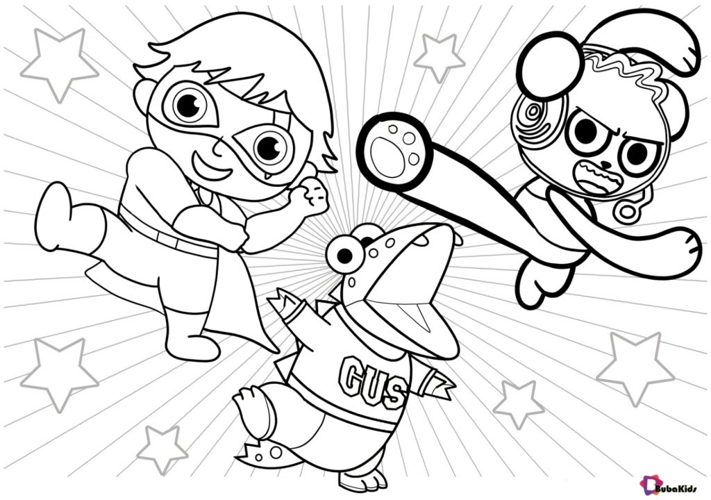 Ryan s World Printable Coloring Page BubaKids