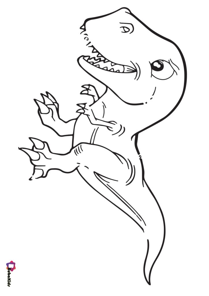 baby t rex colouring page