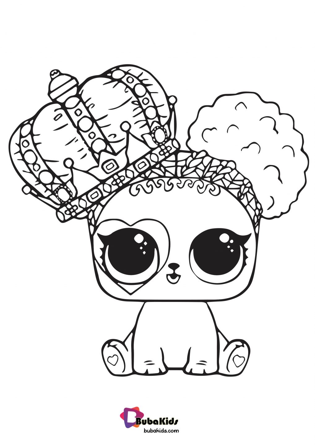 Cute LOL Pet Coloring Page For Girls in HD Resolution | BubaKids.com