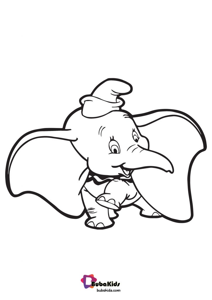 Disney Dumbo Elephant Coloring Page