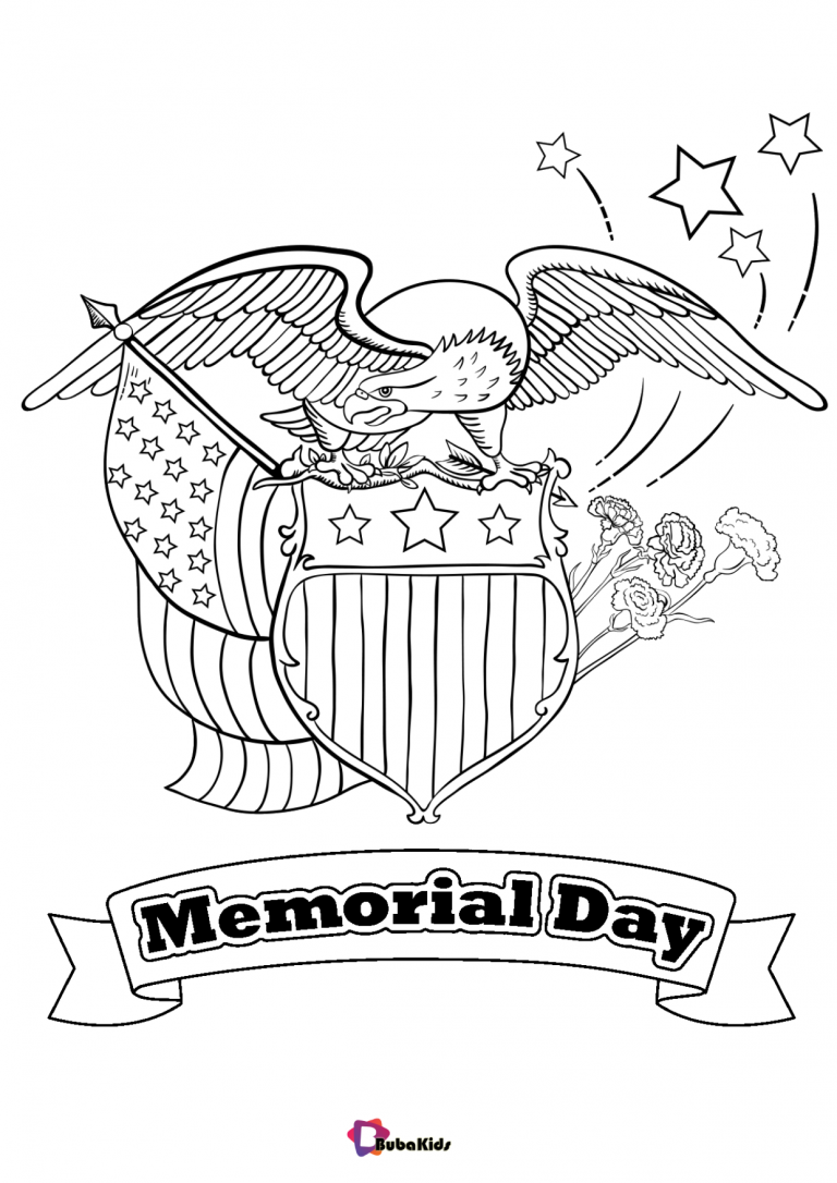 Free Printable Memorial day coloring pages | BubaKids.com