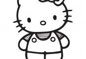 Hello Kitty Cute Coloring Page For Girls