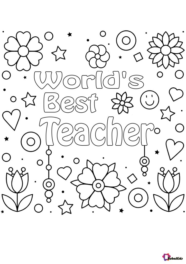 teacher appreciation day coloring pages flowers hearts