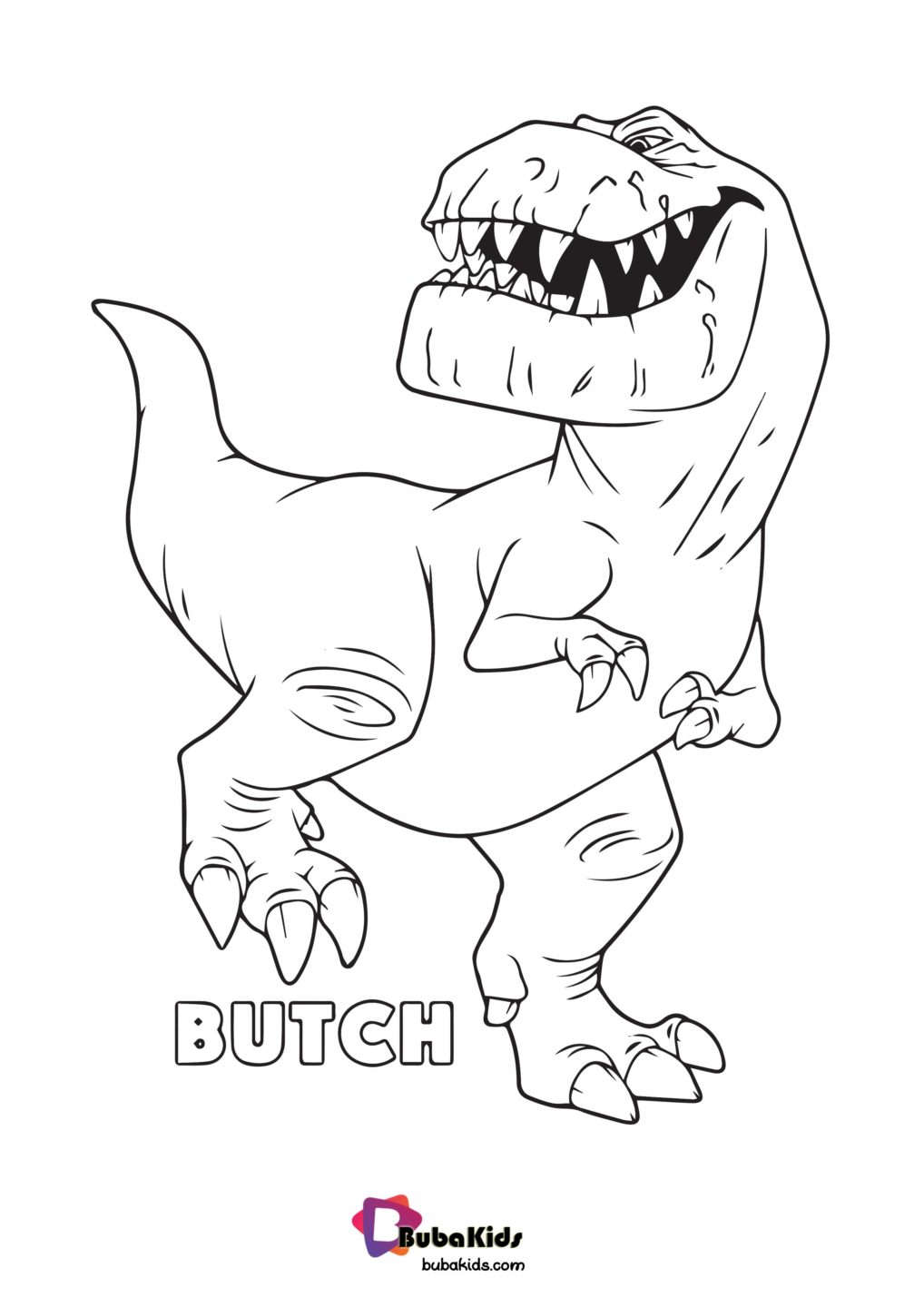 Butch Trex Dinosaurs Coloring Page