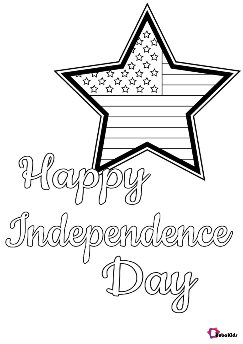 happy independence day 4th of july coloring page