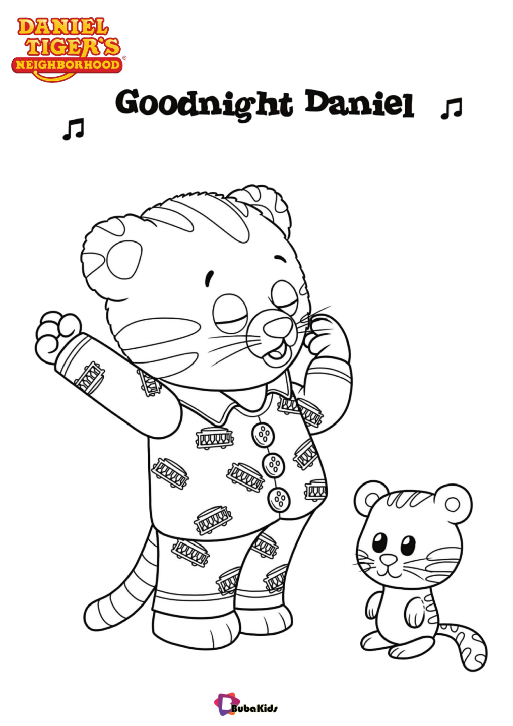 Daniel sings a song Daniel Tigers Neighborhood coloring page