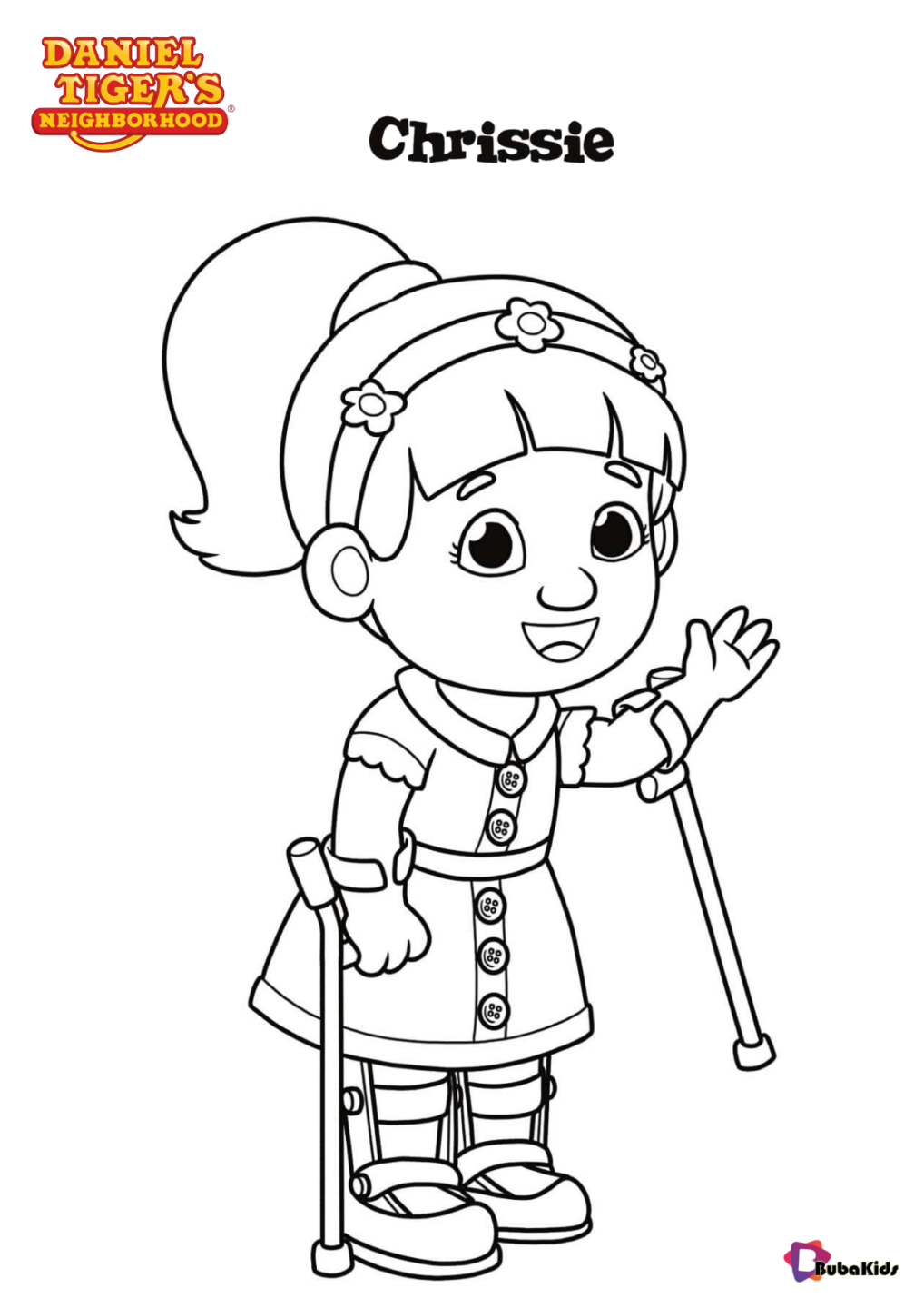 Chrissie coloring page Daniel Tigers Neighborhood tv serials coloring pages