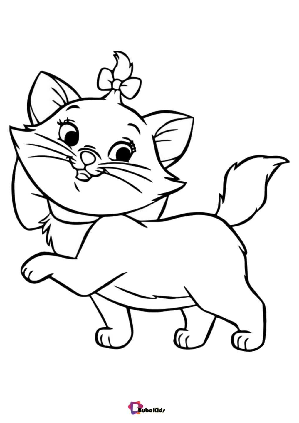 Cute Kitten Coloring Page - 58+ SVG File for Silhouette