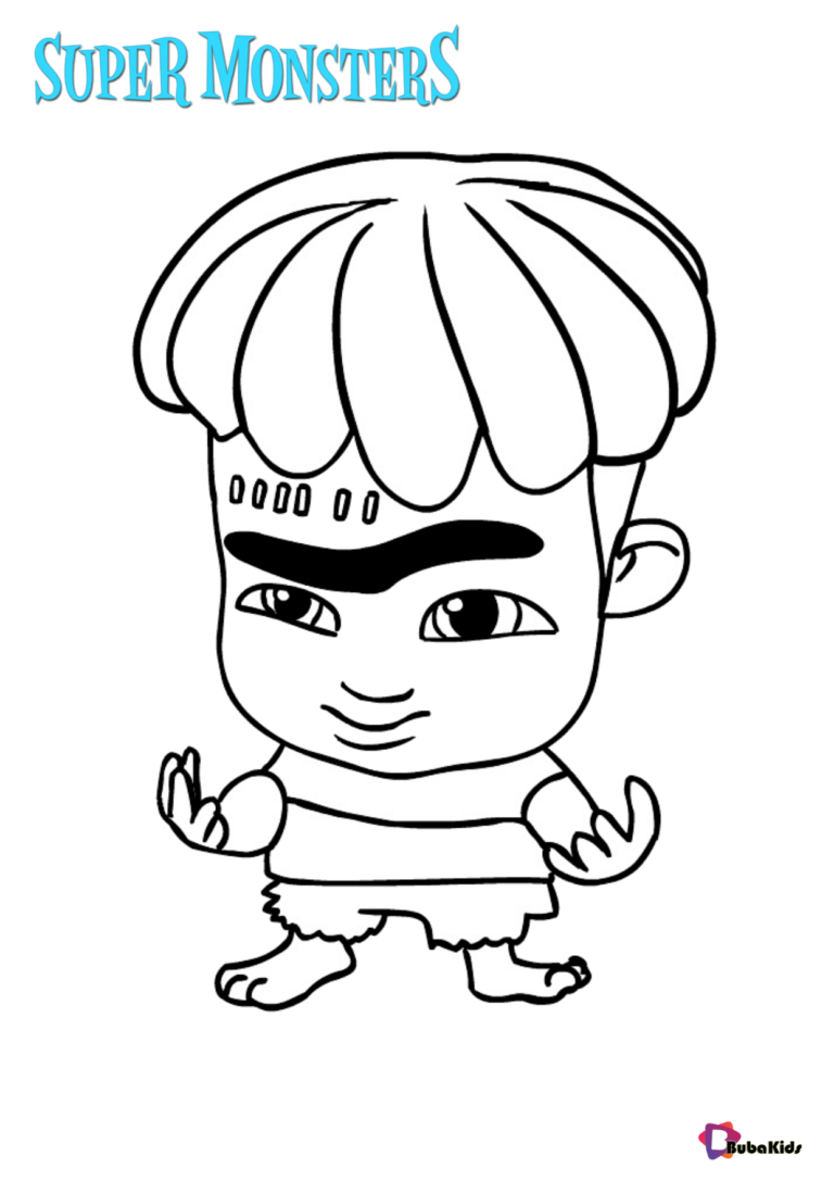 Frankie-Mash-Super-Monsters-coloring-page - BubaKids.com