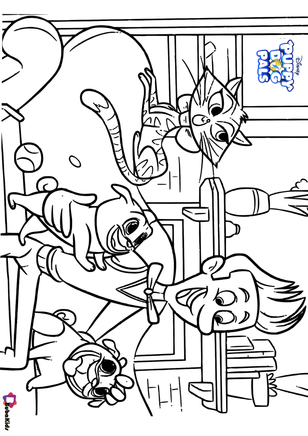 Puppy Dog Pals Disney TV Serials coloring pages