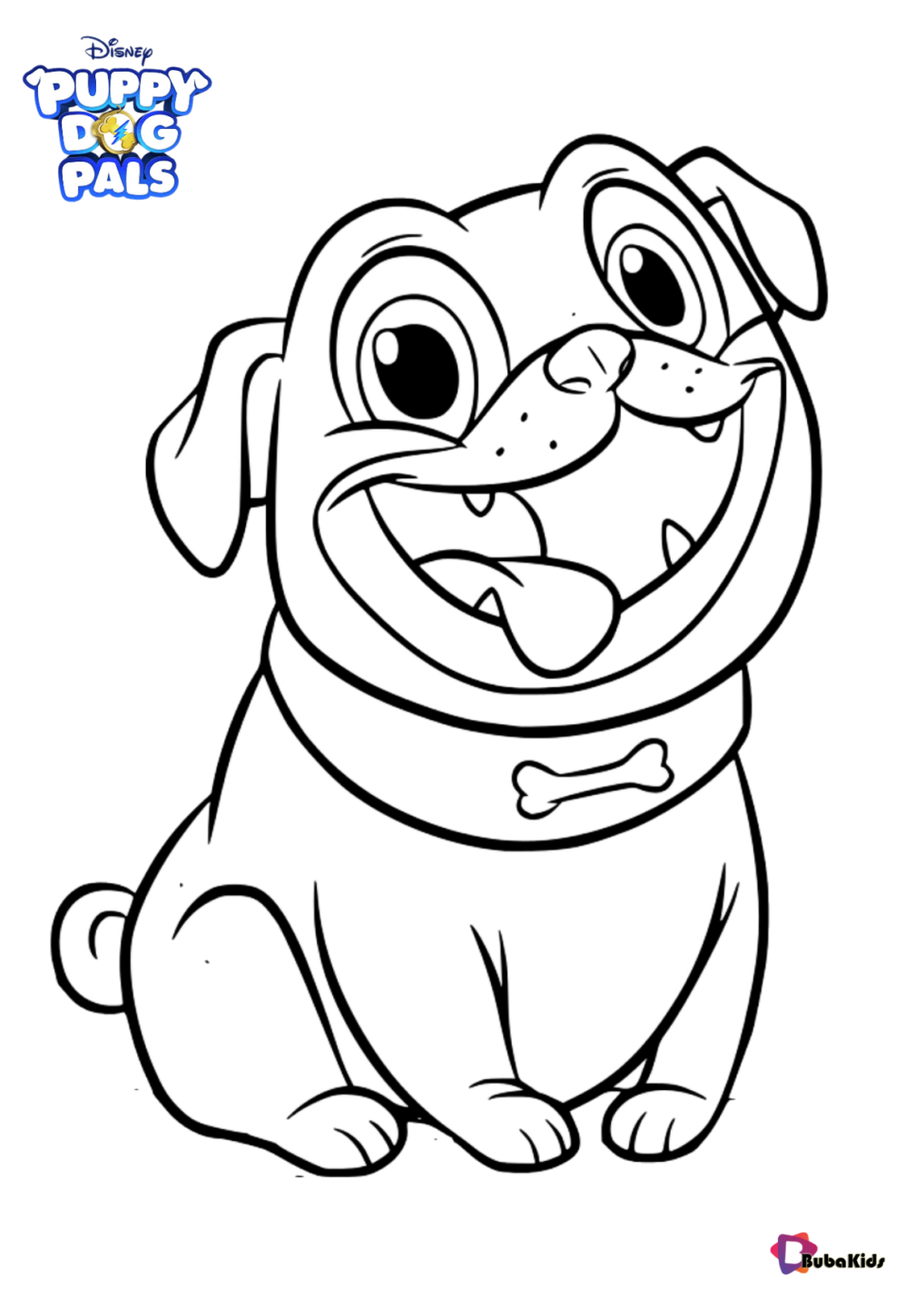 Rolly Puppy Dog Pals children television series coloring page