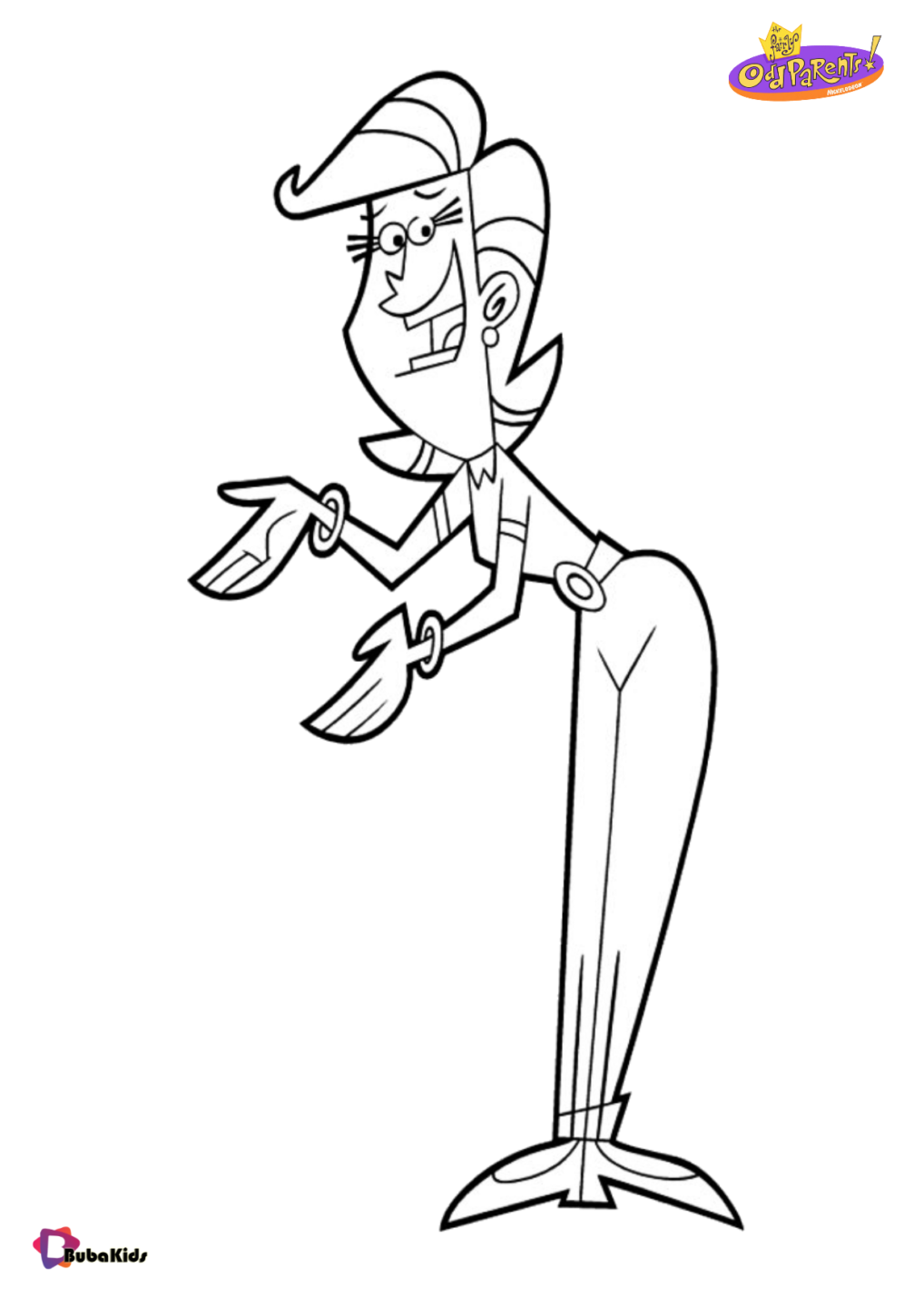 Timmy Turner Mom The Fairly Oddparents tv series coloring pages