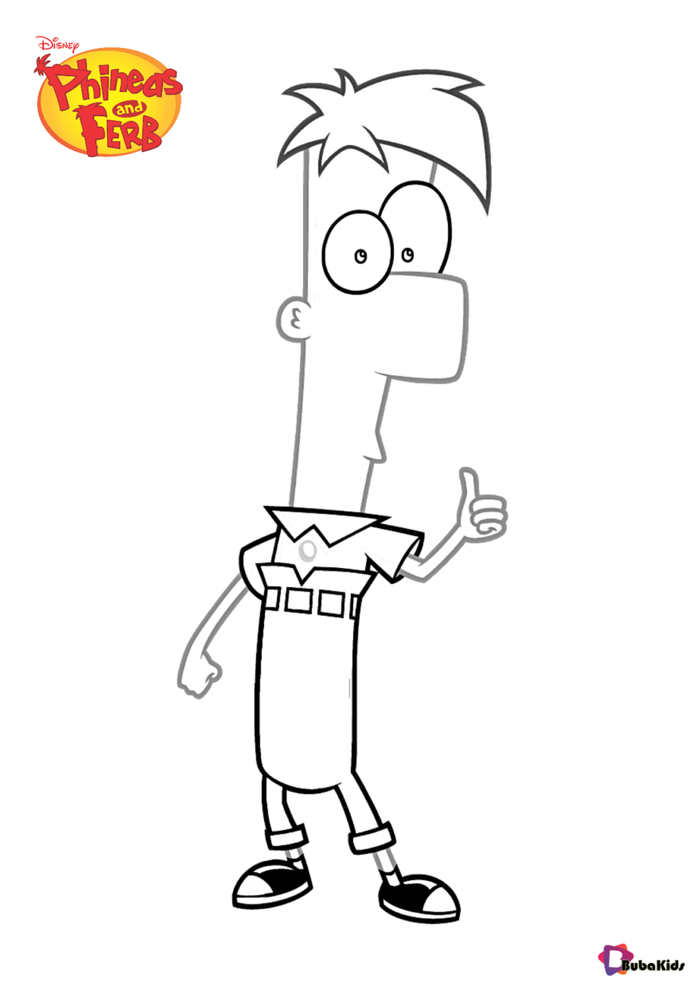 Ferb Fletcher coloring Phineas and Ferb TV serials