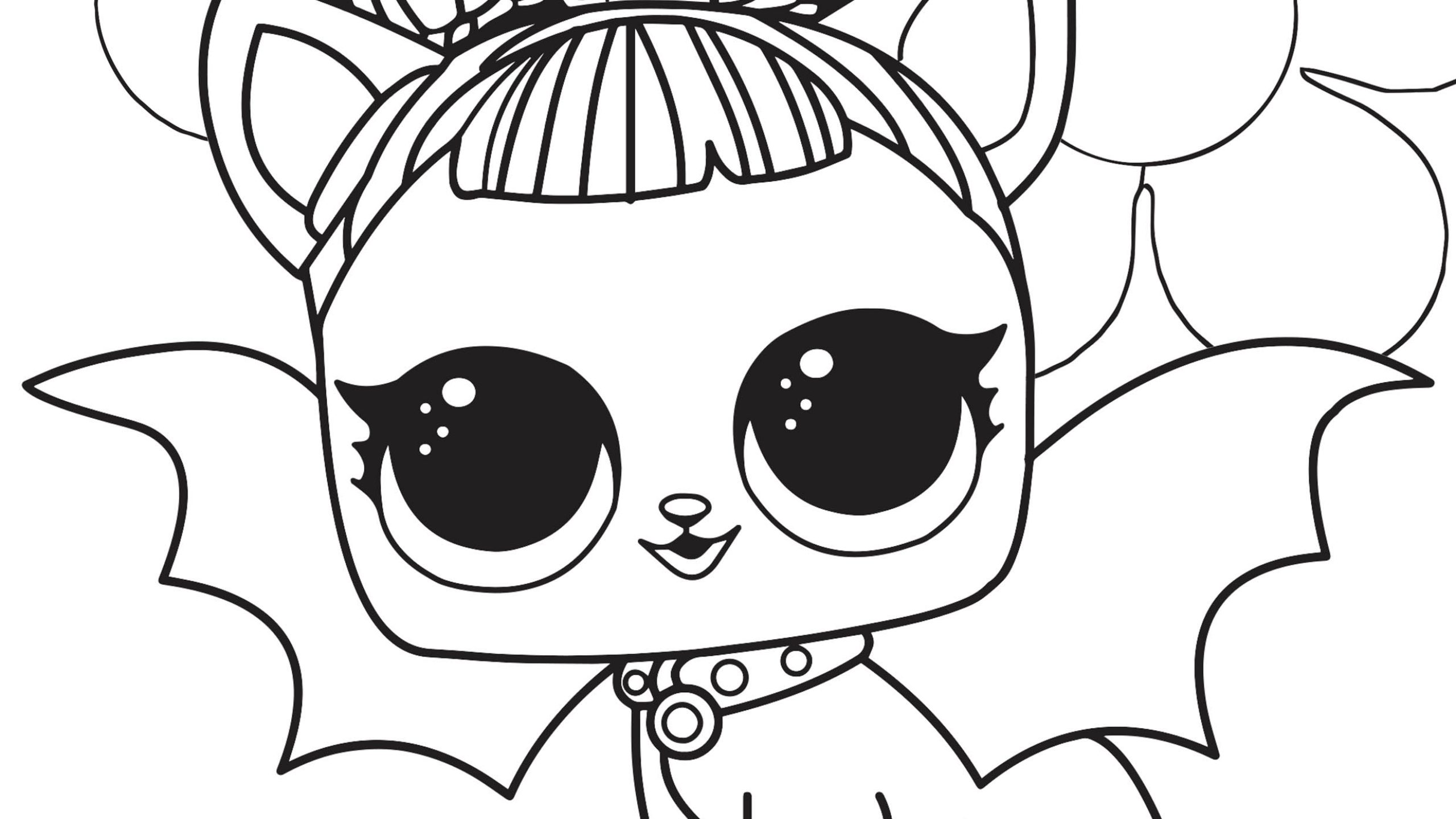 Kawaii and Cutie LOL Pet Coloring Page For Girls