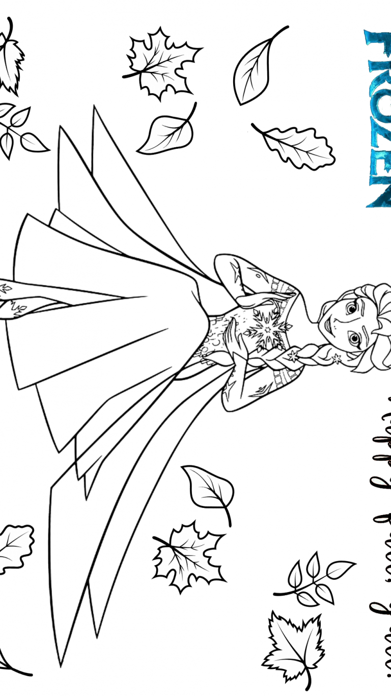 frozen elsa disney animation happy fall coloring pages