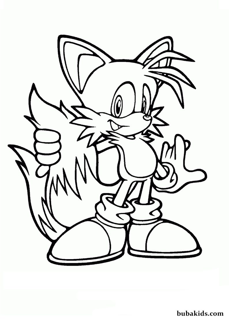 miles tail prower coloring page