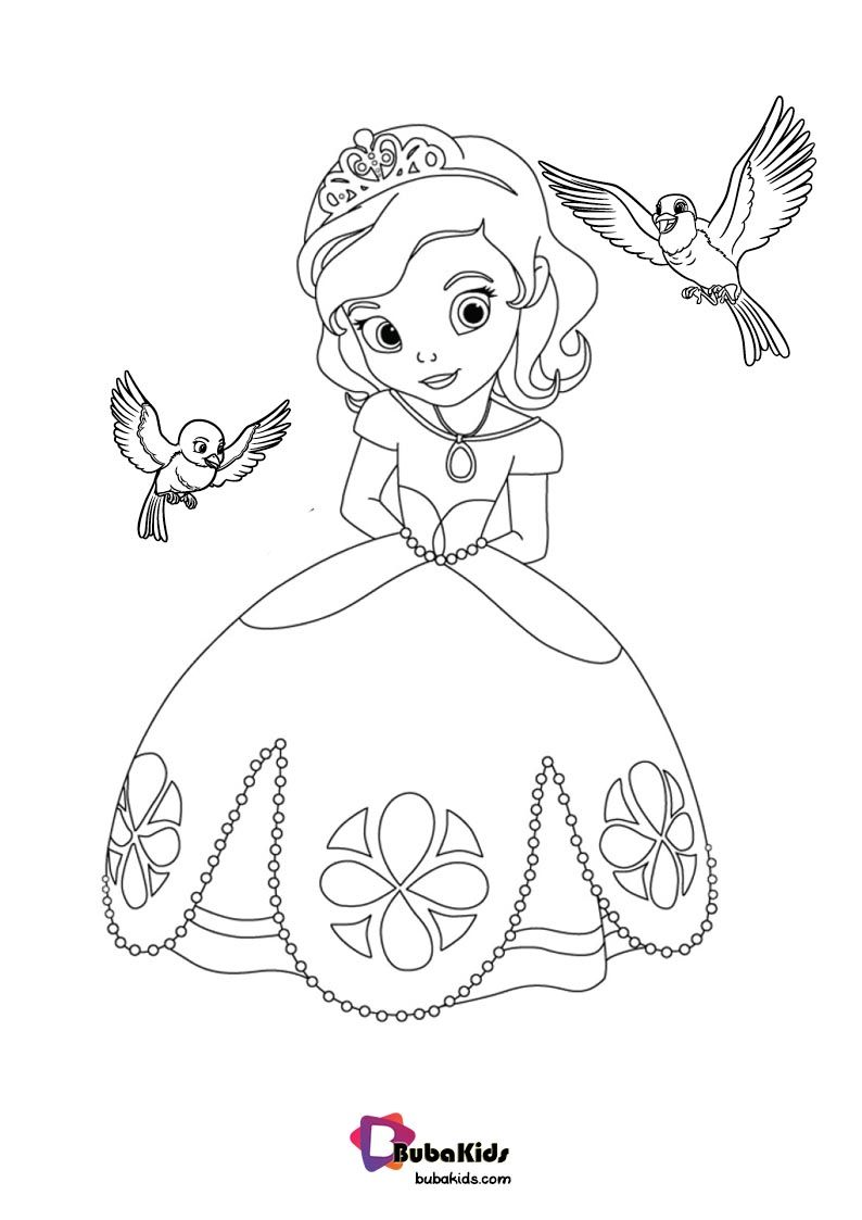 Disney Princess Sofia Coloring Page Special For Kids BubaKids com