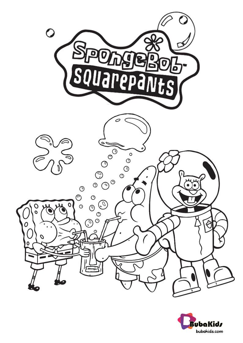 Spongebob Free Printable Coloring Page For Kids BubaKids com