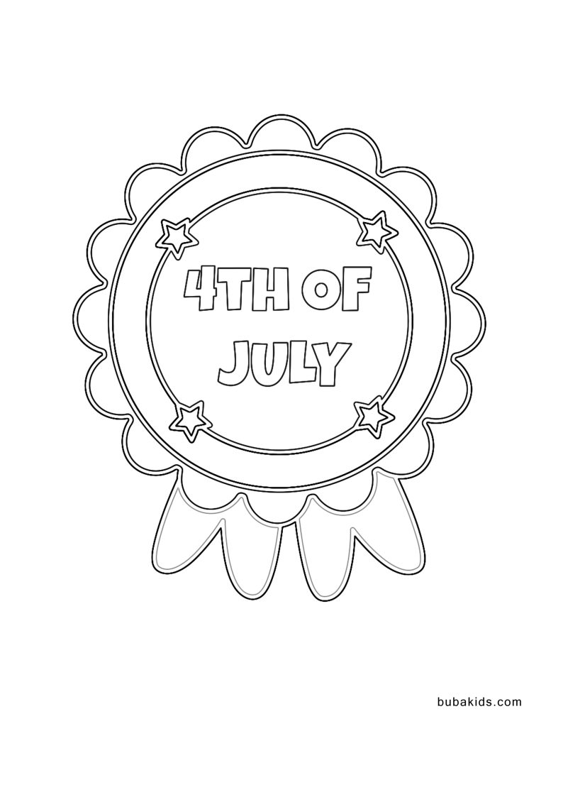4th of july happy independence day coloring page