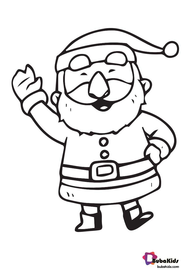 Funny Opa Claus Coloring Page For Kids BubaKids com