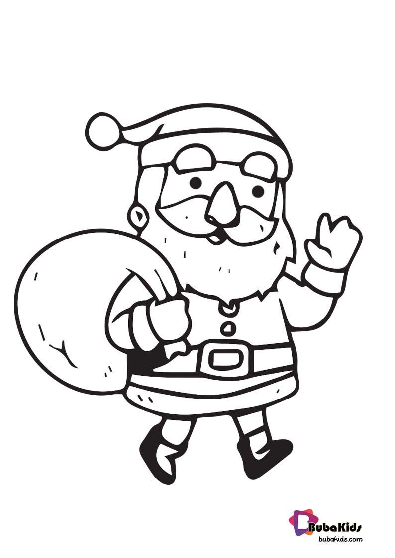 Gift From Santa Claus Coloring Page BubaKids com