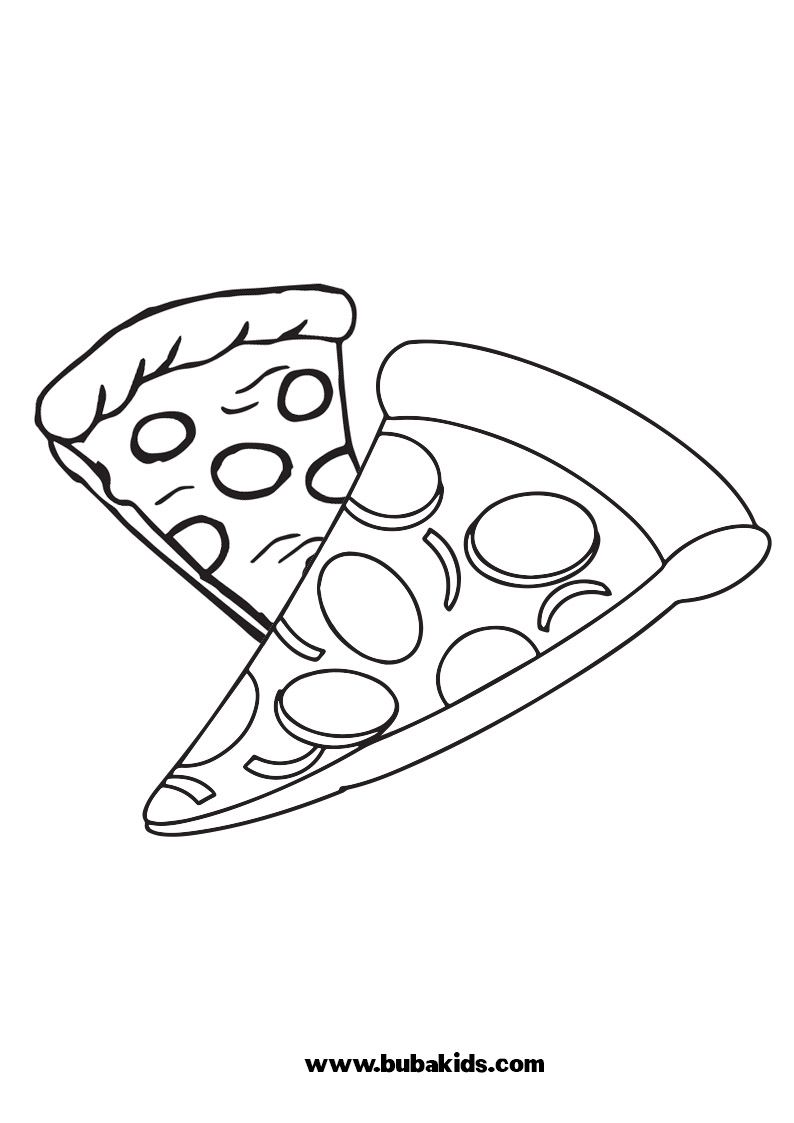 I Love Pizza Coloring Page For Kids BubaKids com