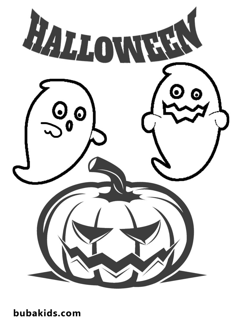 Jack o lantern Halloween and ghosts BubaKids com