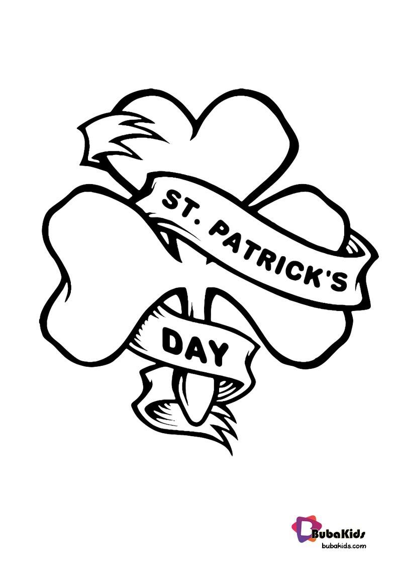 St Patricks Day Coloring Page For Kids BubaKids com