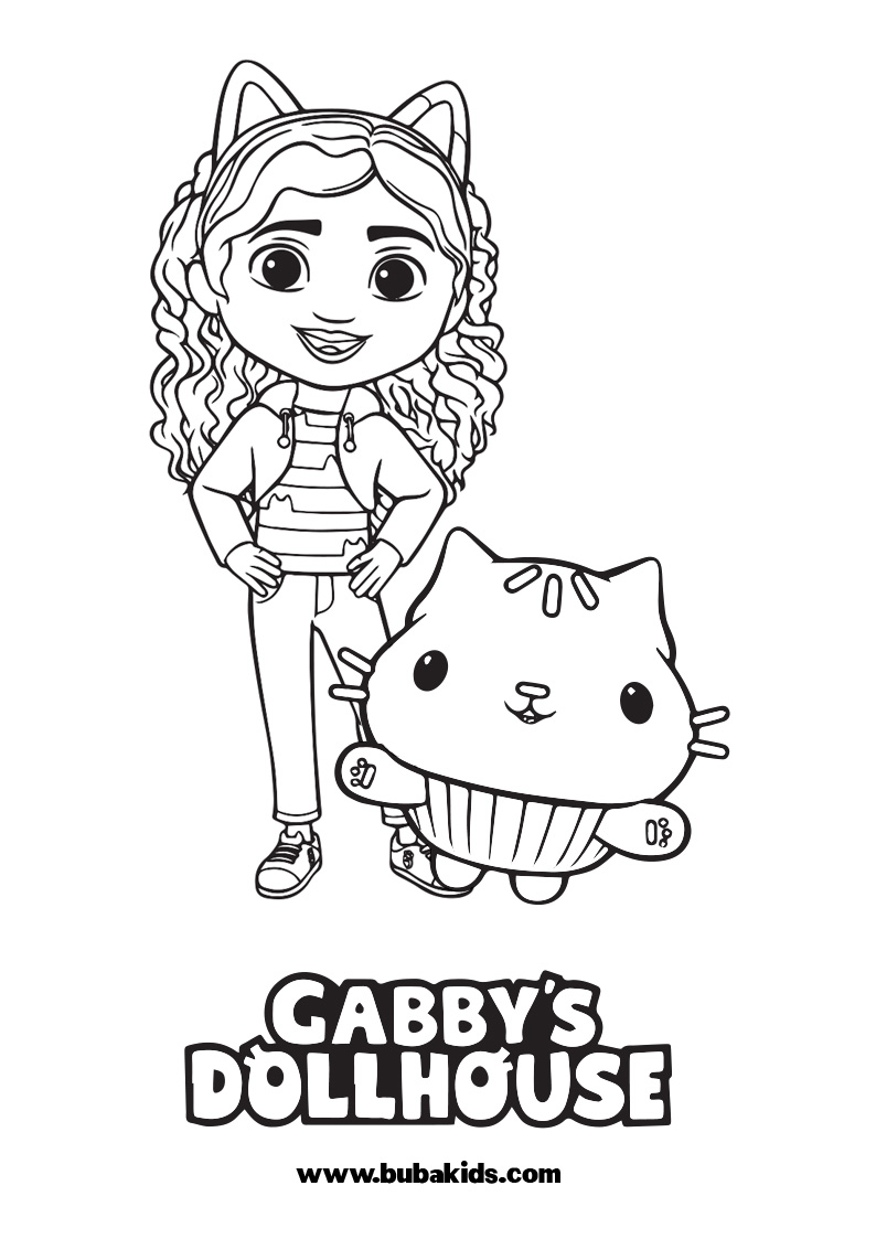 Free Coloring Gabby Dollhouse For Kids