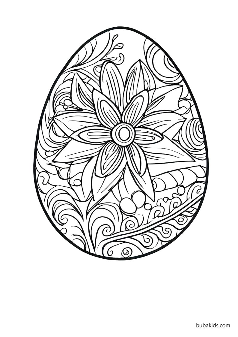 easy easter egg coloring flower