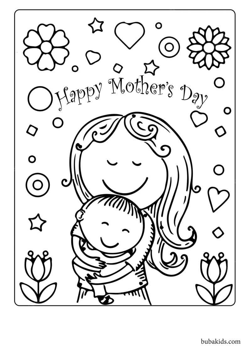 happy mothers day 2023 bubakids coloring