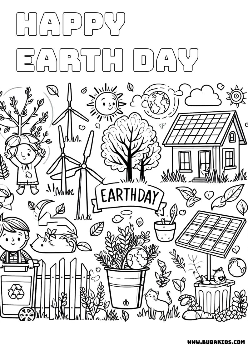 Free printable Earth Day coloring - Free Printable Earth Day Coloring Page 794x1123 